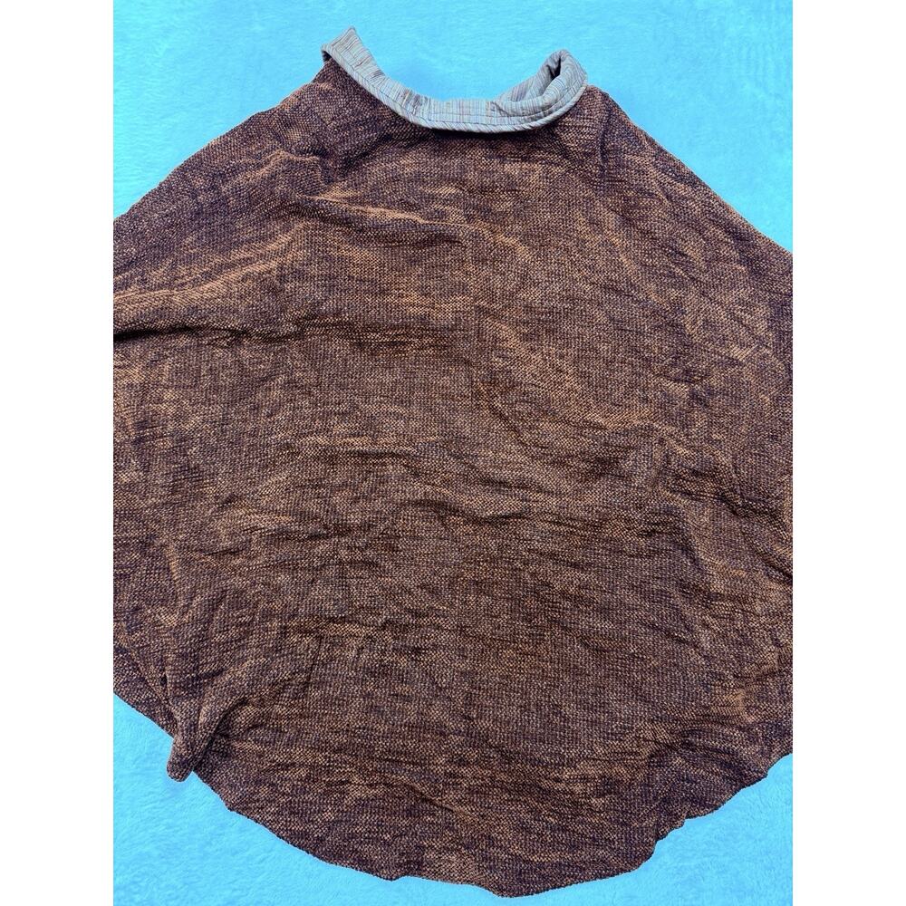 Lynn Yarrington VTG Handwoven Chenille Cape Jacket Rust Terracotta Art To Wear - Picture 9 of 12